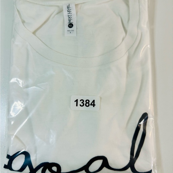 #Goals Cropped Top White Tee SZ LARGE NWT - Picture 9 of 9